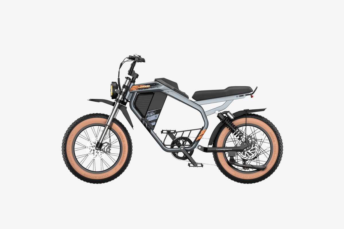 E-Bike X5 Max in Grau, linkes Profil